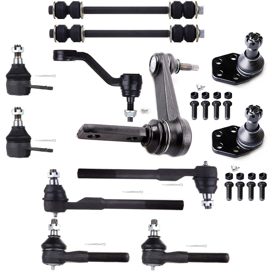 Front Ball Joint Idler Arm Stabilizer Bar Link Pitman Arm Tie Rod Ends 00-02 Dodge Ram 2500 00-02 Dodge Ram 3500
