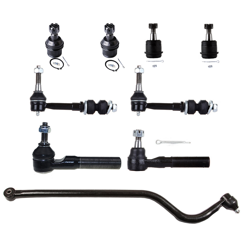 Fits 2000-2002 Dodge Ram 2500 4WD 9x Front Ball Joints Track Bar Tie Rods Part