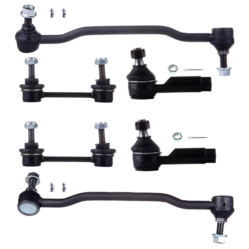 Front Rear Steering Sway Bar Outer Tie Rod End Suspension Kit For 2002-04 Almera