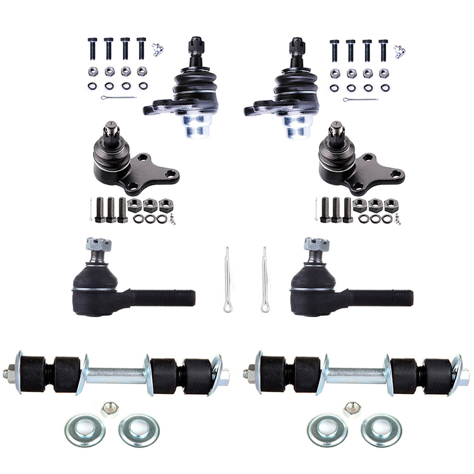 1989-1995 Toyota Pickup Sway Bar Ball Joints Tie Rods Suspension Front Kit 8Pcs