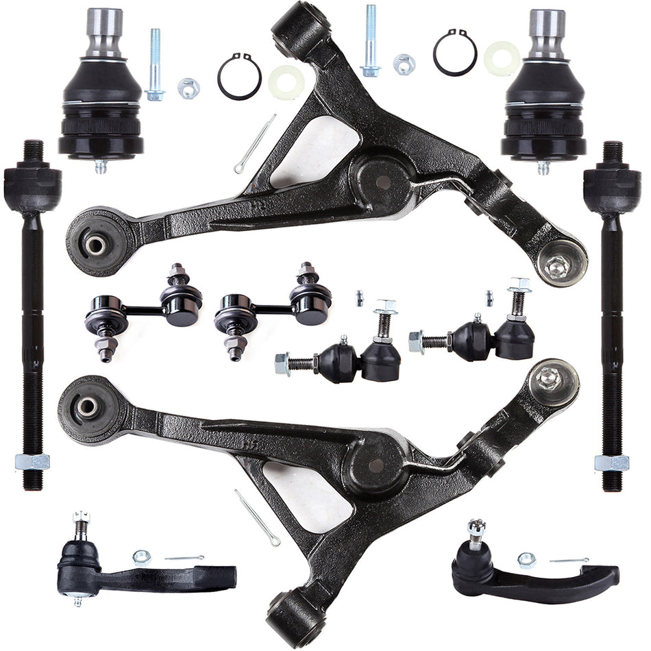 12 Front Ball Joints Sway Bars Lower Control Arms For 2001-2004 05 Dodge Stratus