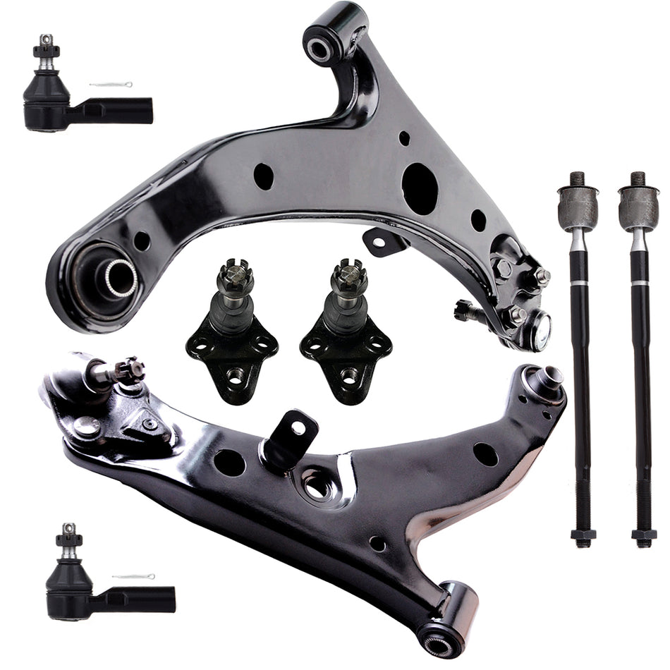 8pc Front Lower Control Arm Ball Joint Tie Rod Suspension Kit For Toyota Corolla
