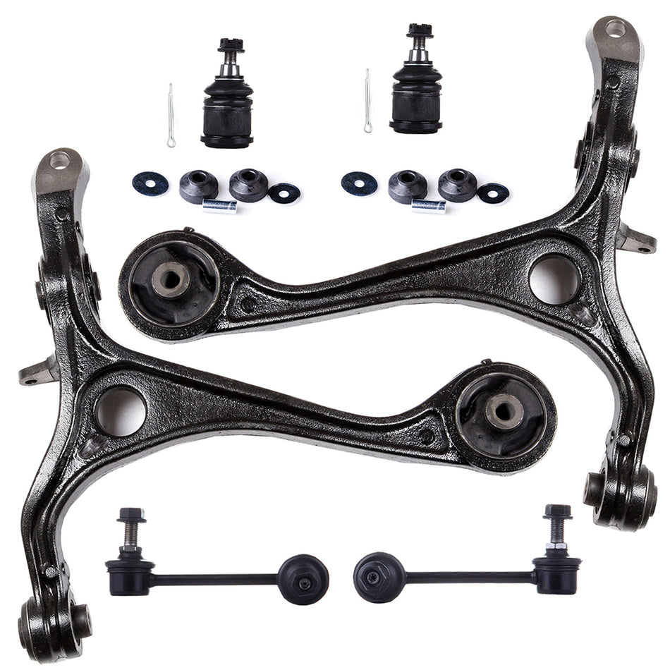 2004-2007 Honda Accord Front Control Arms Sway Bars Kit Ball Joint Assembly 8 Pcs