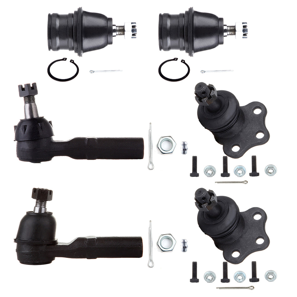Front Lower Upper Ball Joints Steering Outer Tie Rod End For 97-99 Dodge Dakota