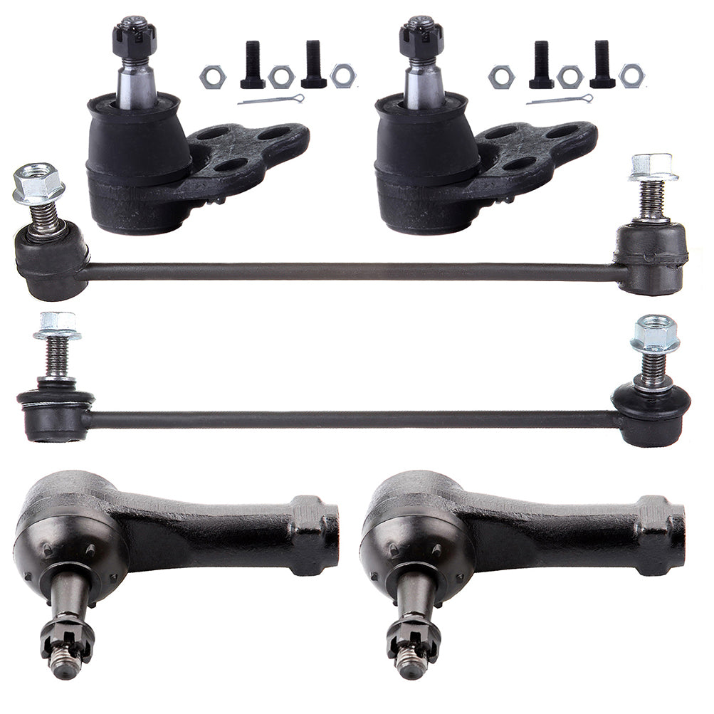 6pcs Front Tie Rod Ends Ball Joints For Chevy Equinox Saturn Vue Pontiac Torrent Only for Auto