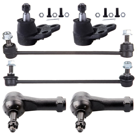 6pcs Front Tie Rod Ends Ball Joints For Chevy Equinox Saturn Vue Pontiac Torrent Only for Auto