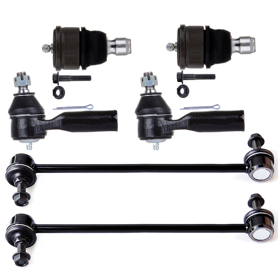 Front Sway Bars Tie Rods Ball Joints For 05-09 Ford Escape Mercury Mariner 6Pcs