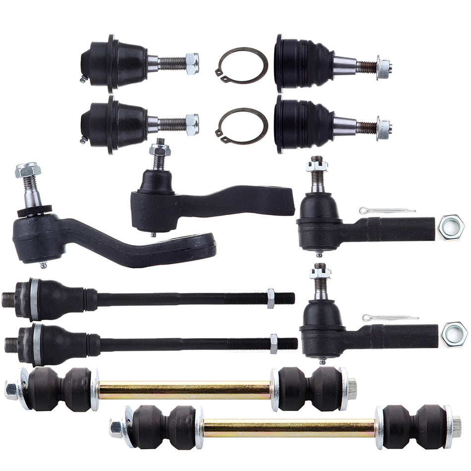 12Pcs For Chevrolet Silverado 2500 3500 Front Ball Joints Tie Rods Pitman Arm