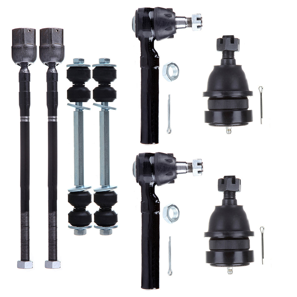 1994-2004 Ford Mustang Front Inner Outer Tie Rod End Suspension Kit 8 Pcs