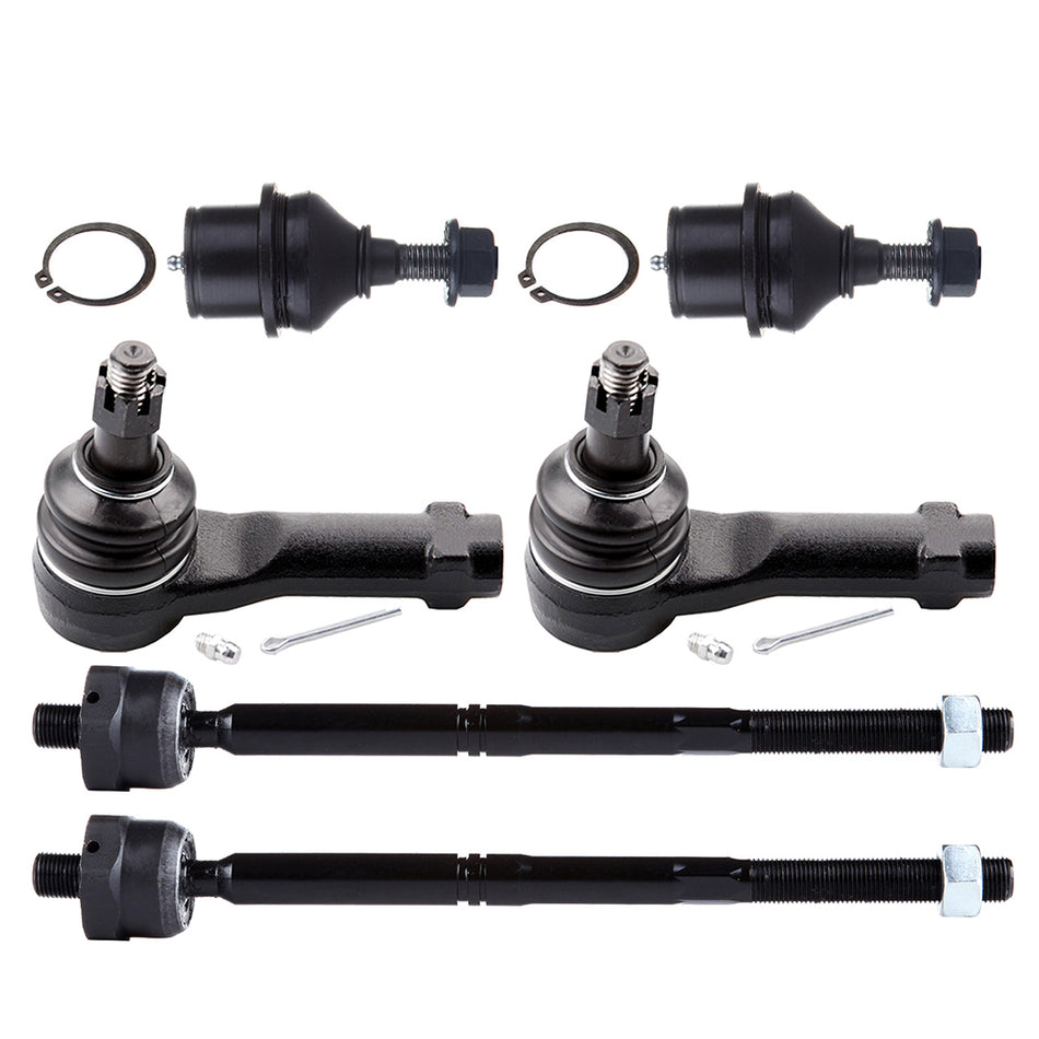 6pcs Front Tie Rod Ends Ball Joints For Ford F-150 XLT FX4 Lariat STX 2004-2006