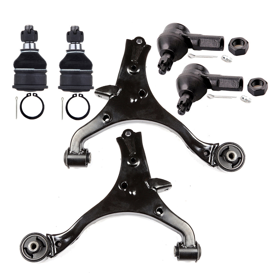 Front Lower Control Arm & Ball Joint Tie Rod End For 01-05 Acura EL Honda Civic