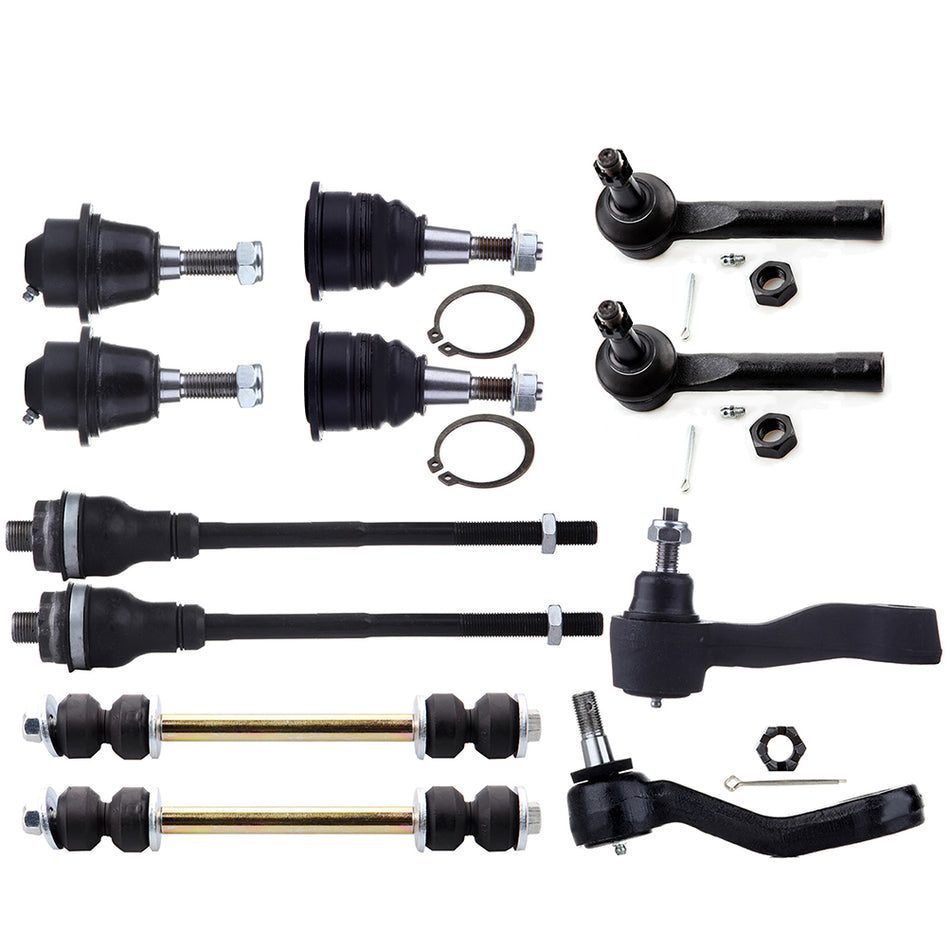 12pc Front Ball Joints Tie Rods Steering Part For 01-04 Chevrolet Silverado 2500