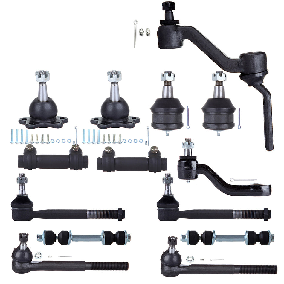 14pcs For 1988-1991 Chevrolet GMC C1500 C2500 Ball Joint Pitman Arm Tie Rod Ends