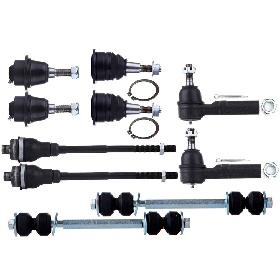 Front Ball Joints Steering Sway Bar Tie Rod End For 01-04 Chevrolet Silverado 2500 GMC Sierra 2500