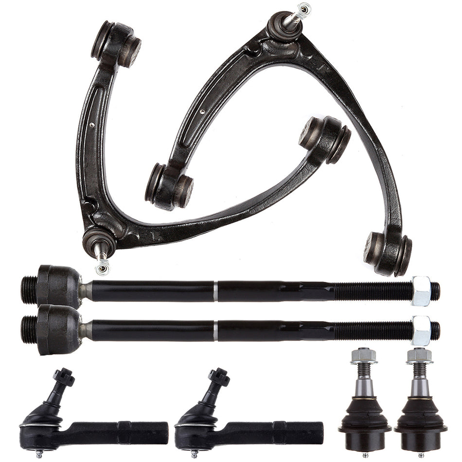 Front Control Arms Tie Rods Ball Joints For 2007-2014 Cadillac Escalade Chevy Tahoe