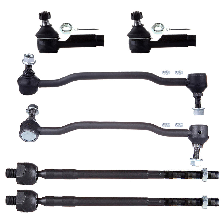 Front Sway Bar Tie Rod End Kit For 02-06 Nissan Altima 04-08 Maxima 6Pcs