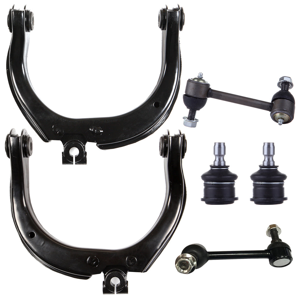 Upper Control Arms Ball Joints Sway Bars For 04-07 Buick Rainier 02-07 Chevrolet Trailblazer