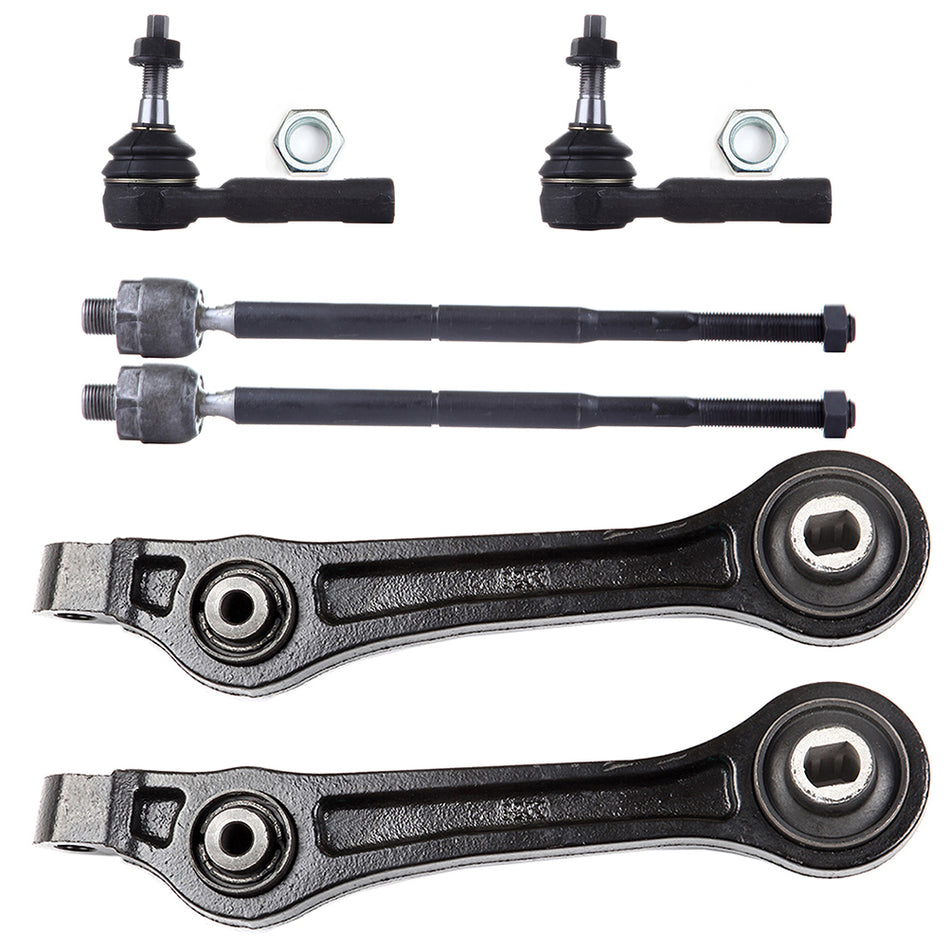 Front Lower Control Arms Tie Rods End For 05-10 Chrysler 300 08-10 Dodge Challenger