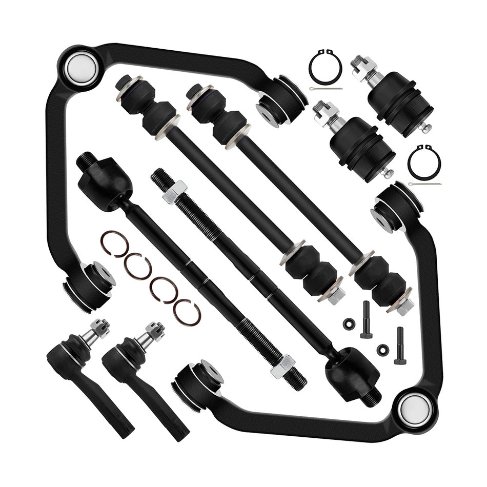 Sway Bar Control Arms Ball Joints Tie Rod For 98-11 Ford Ranger 98-01 Explorer Front 10Pcs