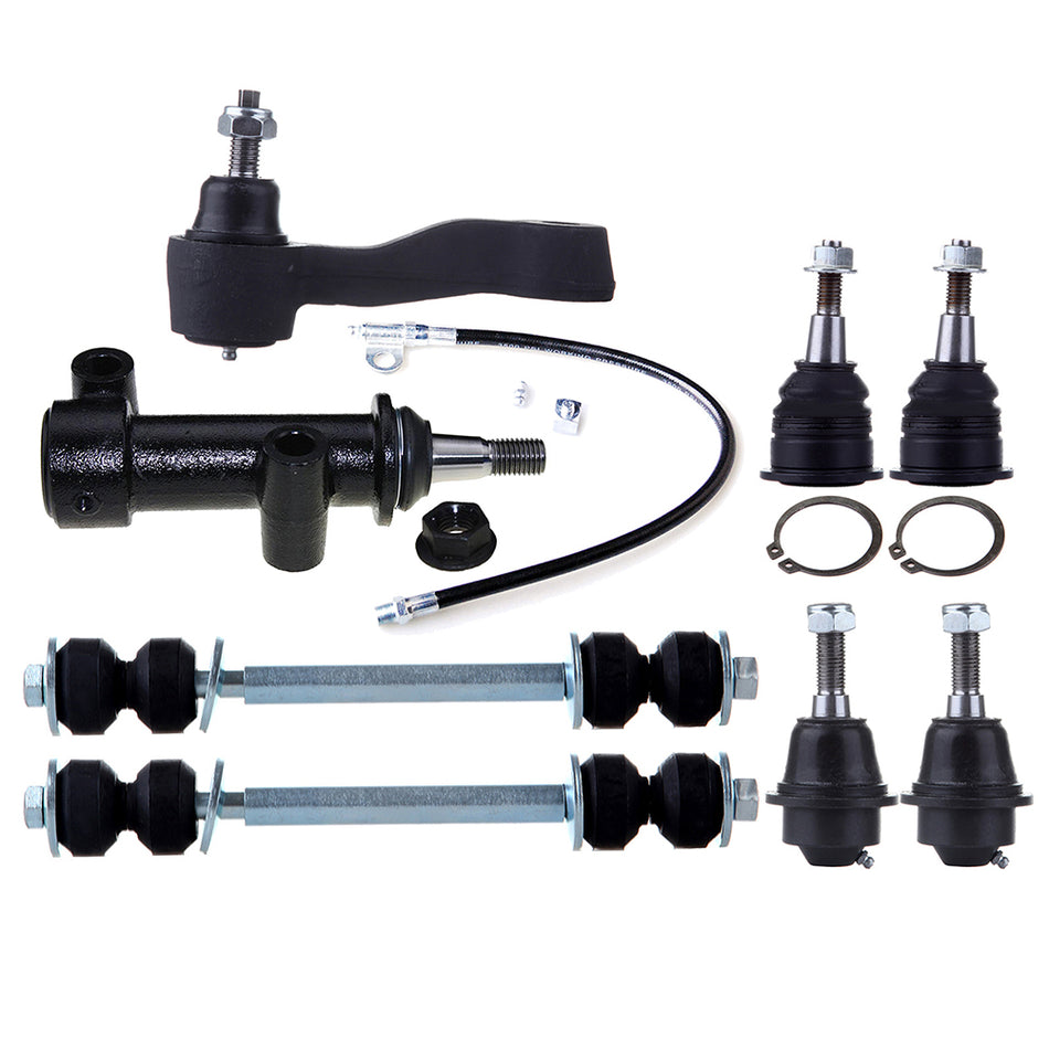 8pc Upper Lower Ball Joints Sway Bars Front Kit For GMC Yukon Sierra & Hummer H2