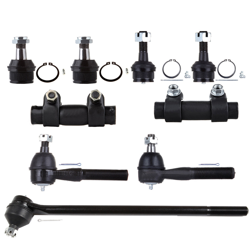 Steering Front Tie Rod Ends Ball Joints Suspension Kit For 80-96 Ford F-150 Ford Bronco