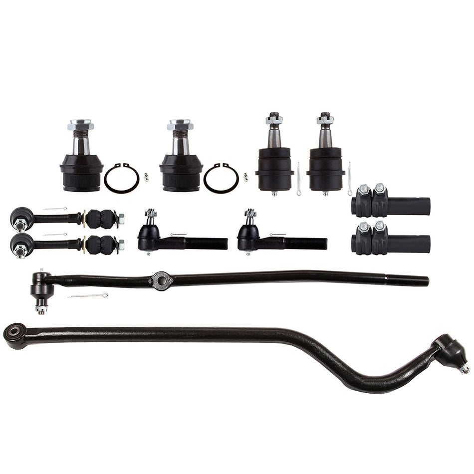 Ball Joints Tie Rod Ends Track Bar Kit 12Pcs For 94-97 Dodge Ram 1500 2500