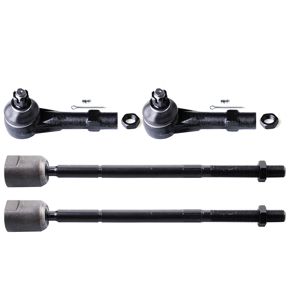 1991-1996 Dodge Dakota Front Inner & Outer Tie Rod Links Steering Part 4Pcs
