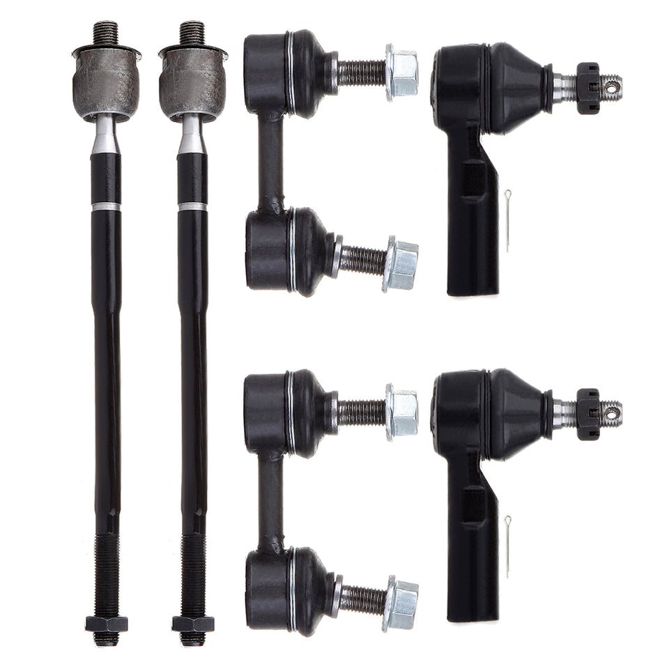 6pcs Front Tie Rod Ends Sway Bars For Toyota Corolla RAV4 Chevrolet Geo Prizm