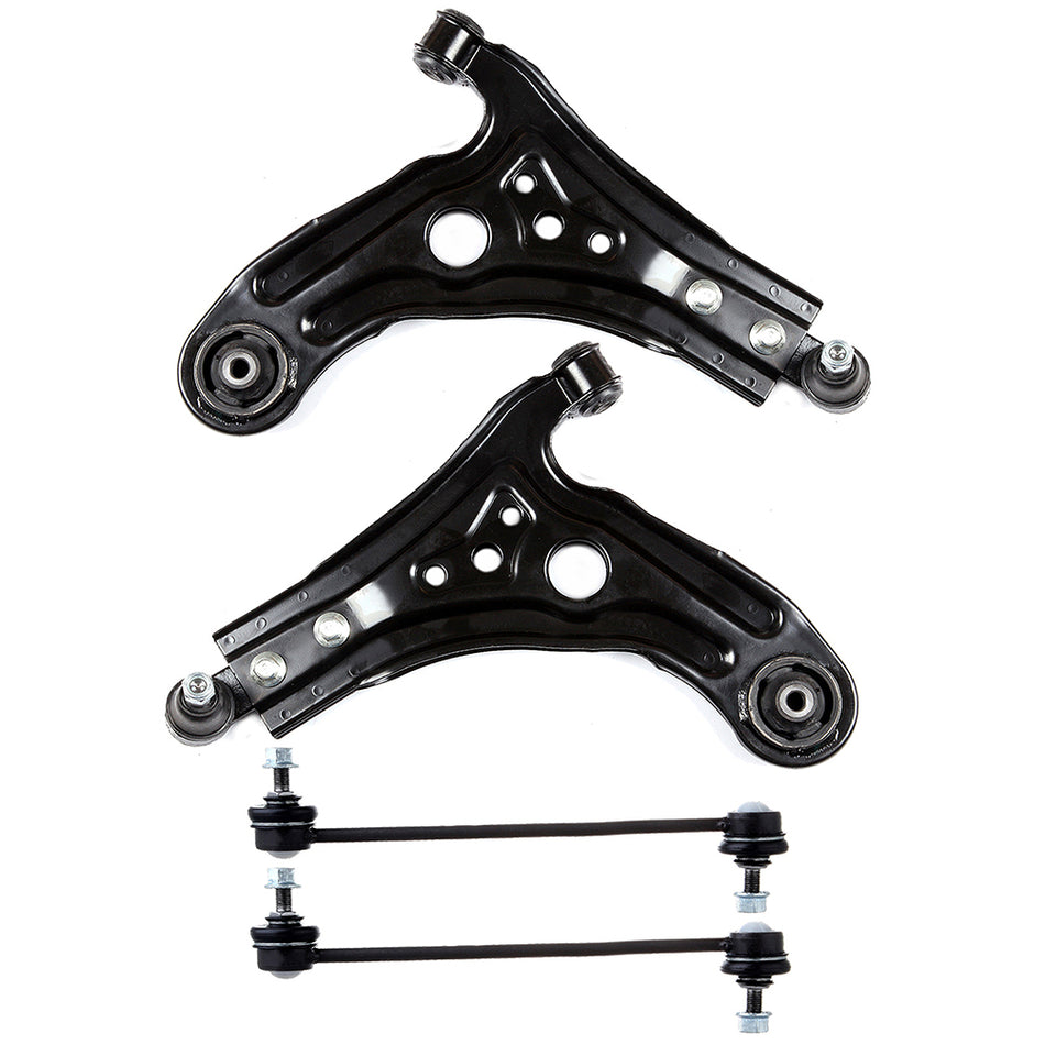 4X Front Lower Control Arms Sway Bars For 2004-11 Pontiac G3 & Chevrolet Aveo 5