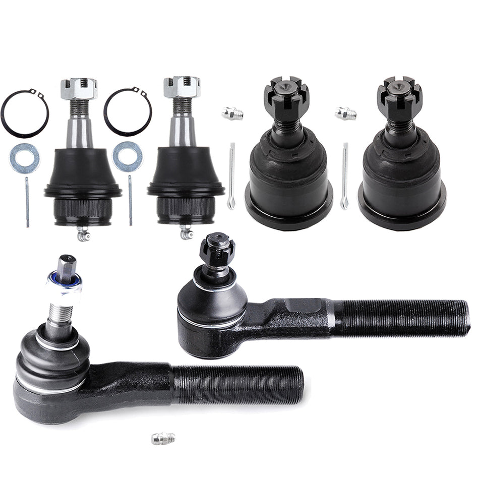 6pcs Front Tie Rod Ends Ball Joints For Dodge Ram 1500 Laramie SLT 2006-2008