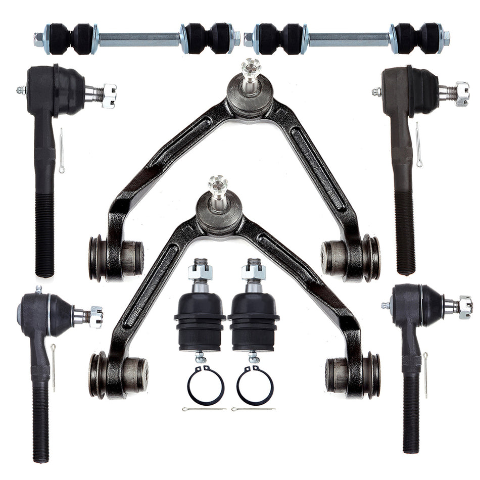 10pcs Front Control Arms Tie Rod Ends Ball Joints For Ford F-150 F-250 1997-2003