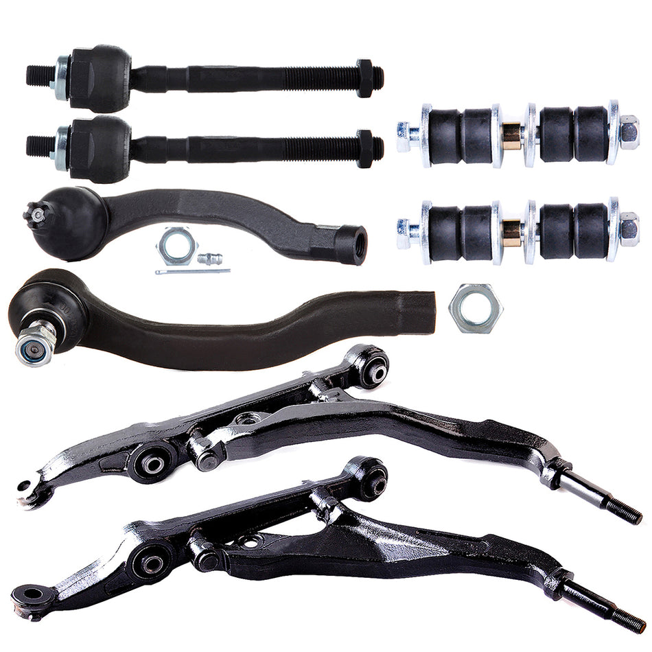 8pcs Front Control Arms Tie Rod Ends Sway Bars For Honda Civic del Sol 1992-1997