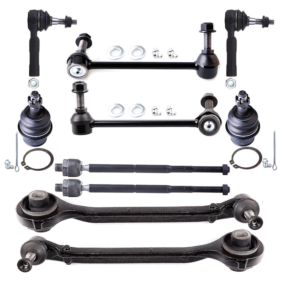 Front Lower Control Arms Ball Joint Tie Rod Ends Sway Bar 08-10 Dodge Challenger 07-10 Dodge Charger