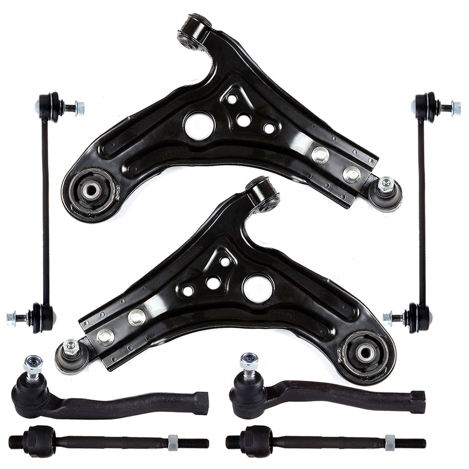 8x Lower Control Arms Ball Joints Tie Rod Ends For 2004-2010 11 Chevrolet Aveo5