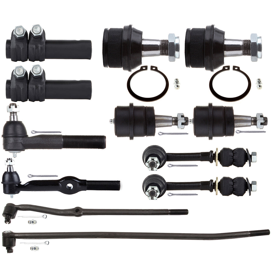 12pcs For 1995-97 Dodge Ram 1500 2500 4WD Front Ball Joints Tie Rods Suspension