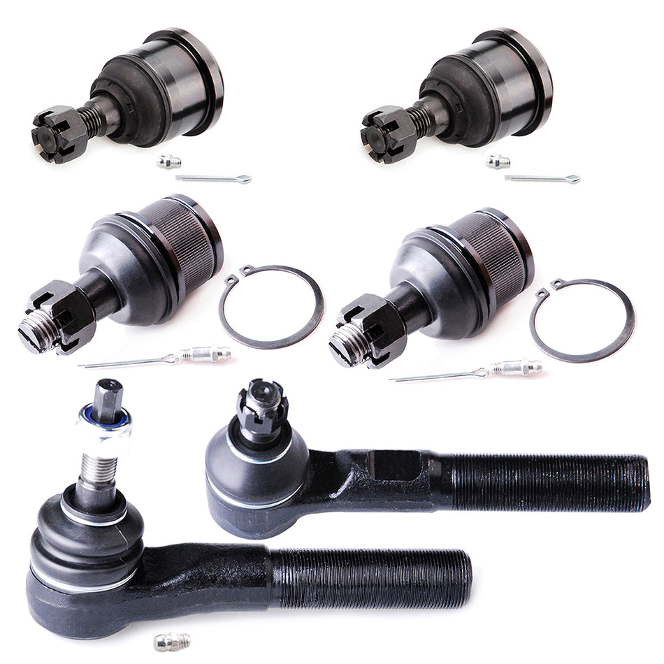 6pcs Front Tie Rod Ends Ball Joints For Dodge Ram 1500 2500 3500 SLT 2003-2008