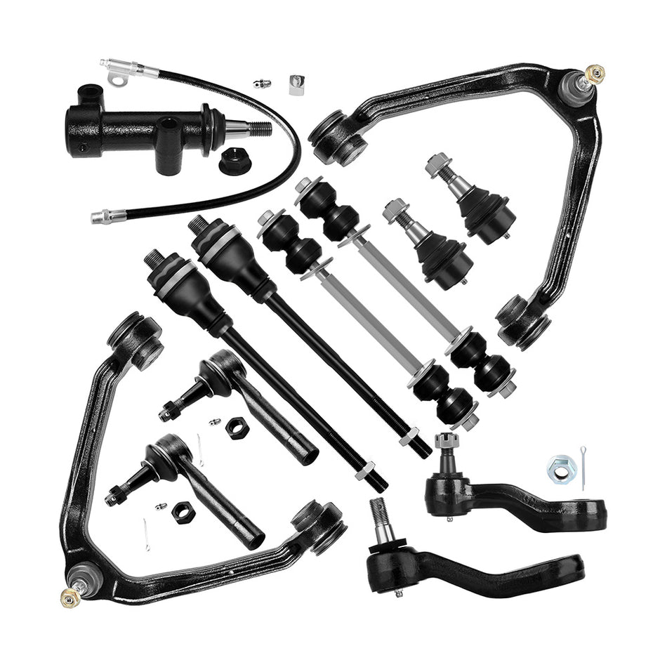 Upper Control Arms Ball Joints Tie Rod Ends Sway Bars Pitman Arm Idler Arm 02-06 Cadillac Escalade 00-06 GMC Yukon