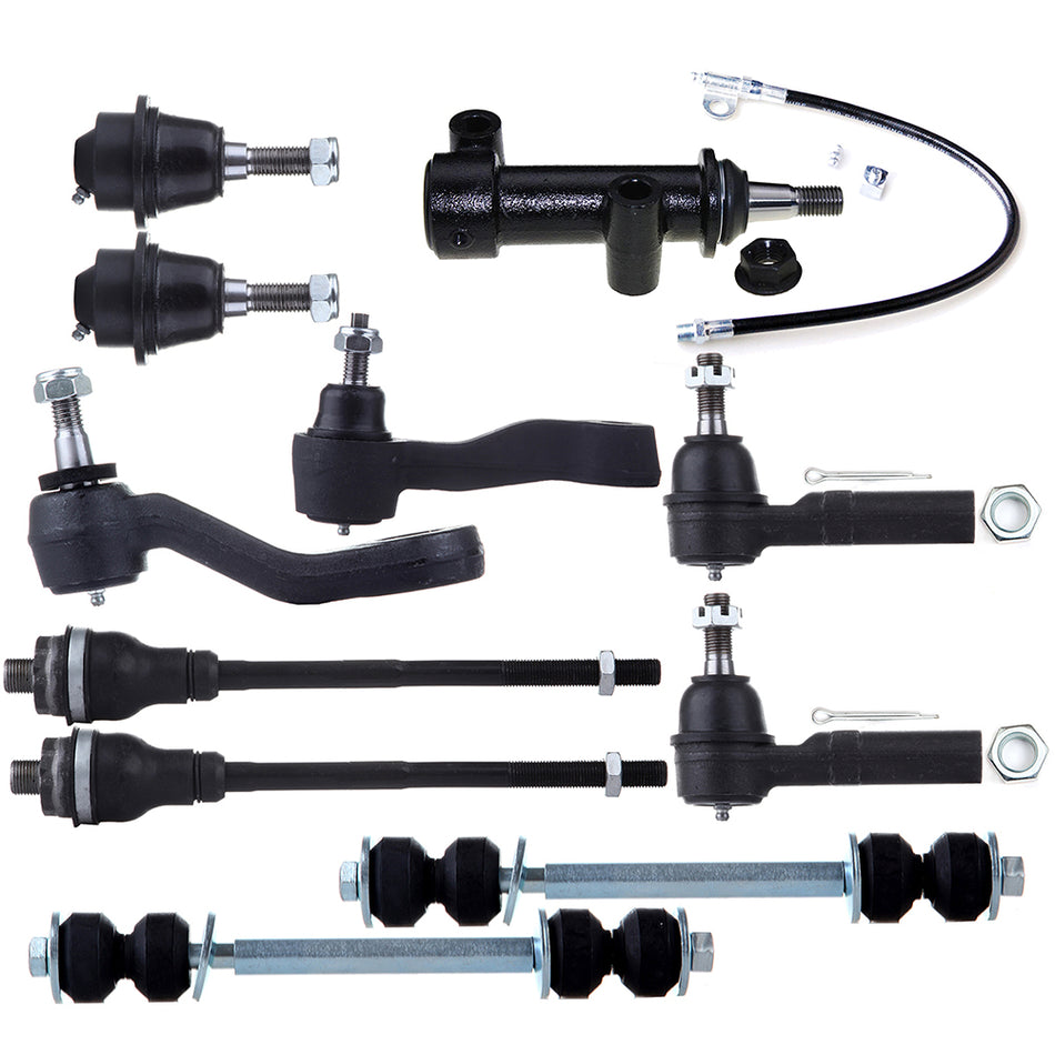 11pcs For 2002-2005 06 Chevy Avalanche 2500 Front Sway Bars Tie Rods Ball Joints