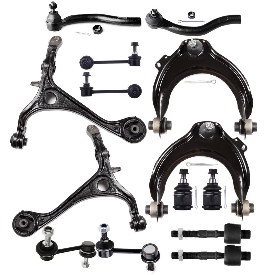 Front Upper Control Arms Tie Rods Sway Bars For 04-08 Honda Accord 03-07 Acura TSX