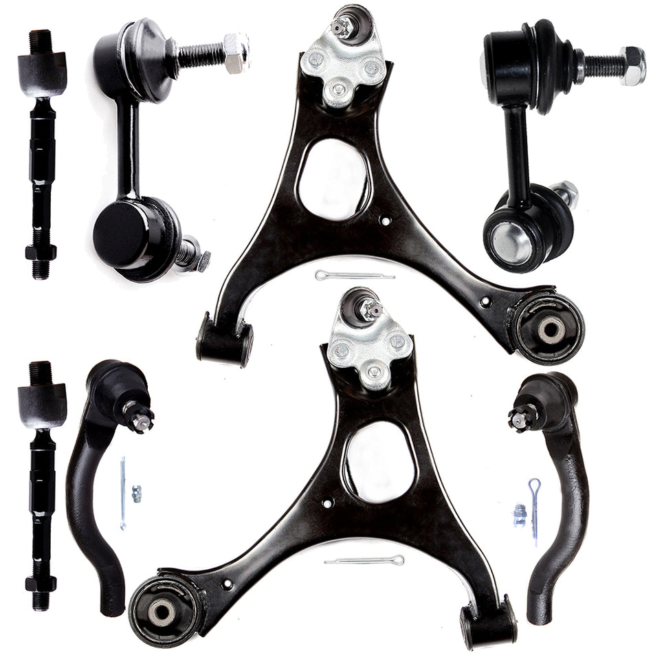 2006-2011 Honda Civic Front Control Arms Tie Rod Ends Sway Bars 8Pcs