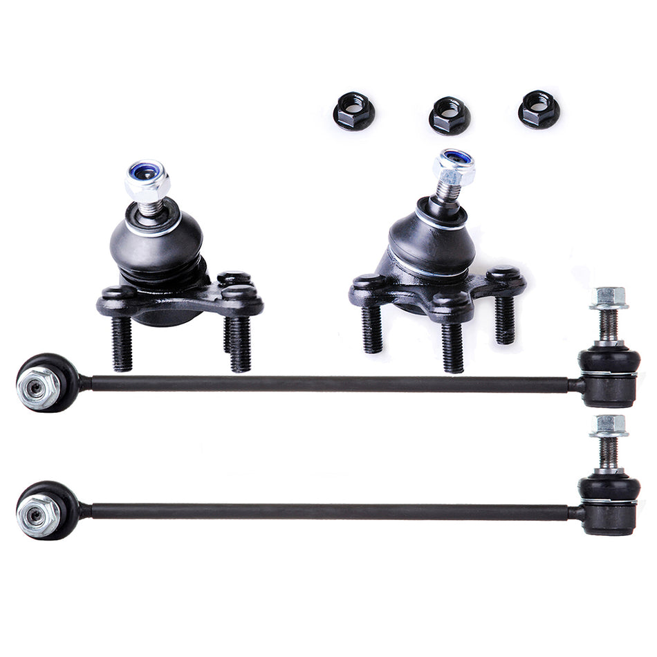 4pc Front Ball Joints Sway Bar Link Suspension Kit For 2006-2009 VW Golf & Jetta
