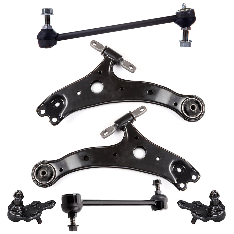 6pcs For 02-06 Toyota Camry Lexus Front Control Arms Ball Joints Sway Bar 620334