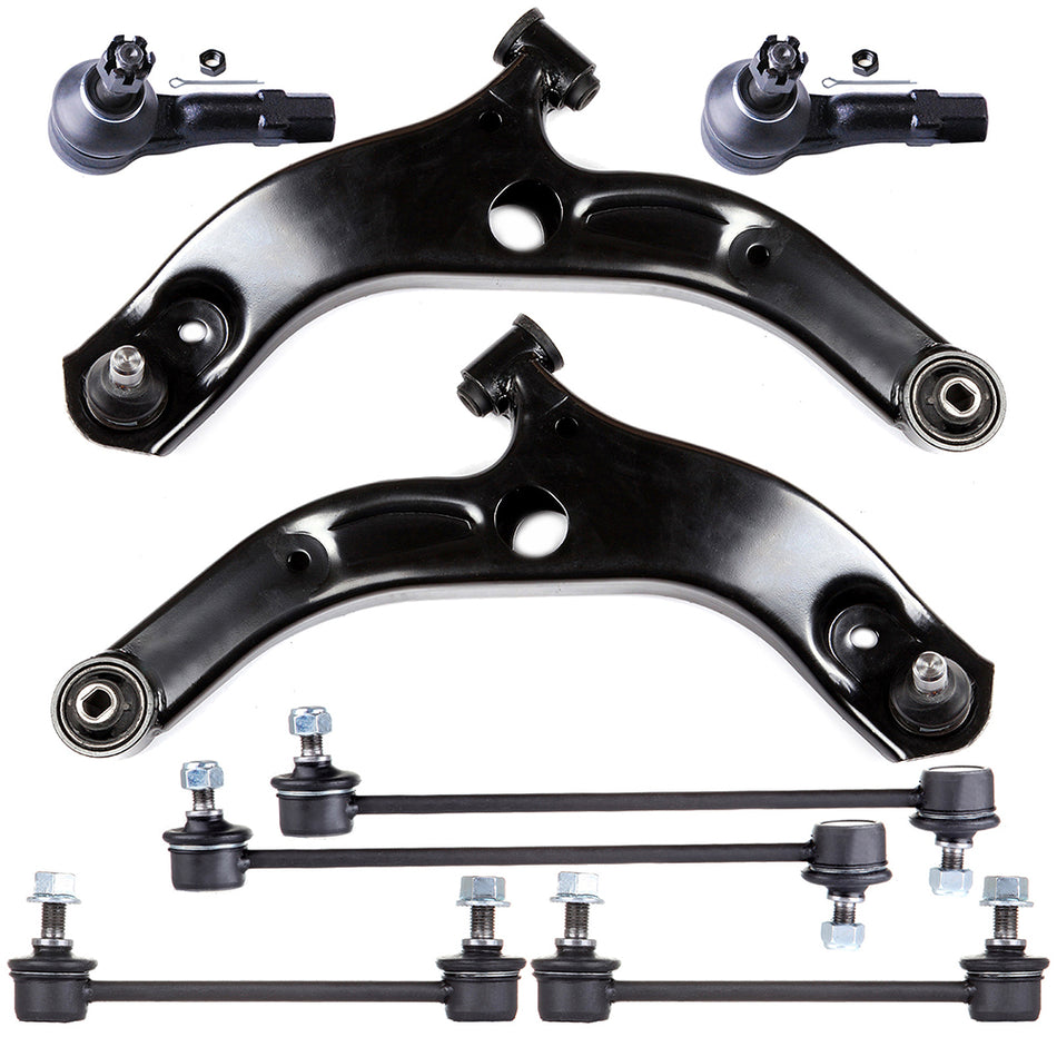 Control Arms Sway Bar Tie Rods Kit For 01-03 Mazda Protege 02-03 Protege5 8Pcs