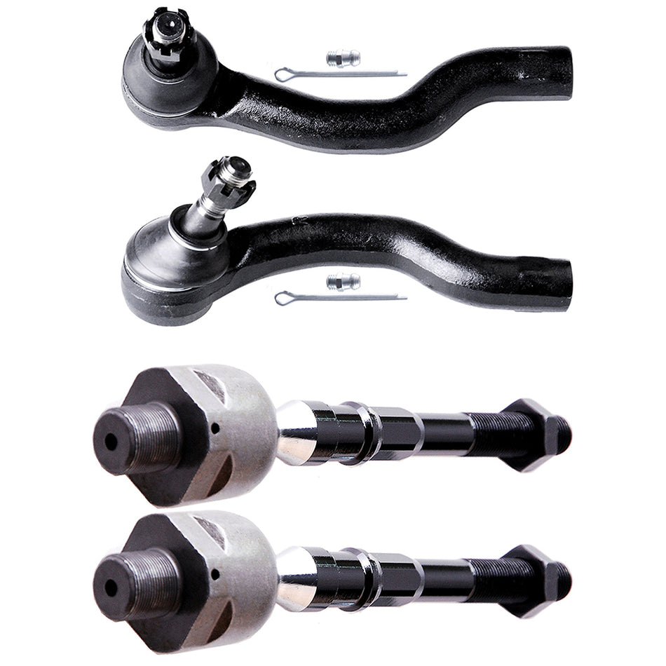 Front Steering Inner & Outer Tie Rod End Suspension For 2005-19 Nissan Frontier