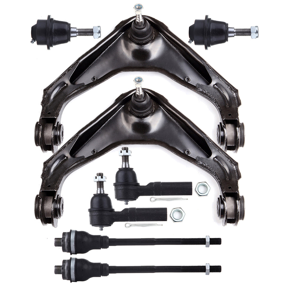 Front Control Arms Tie Rod Ends For 03-07 Hummer H2 01-04 GMC Sierra 2500 8Pcs