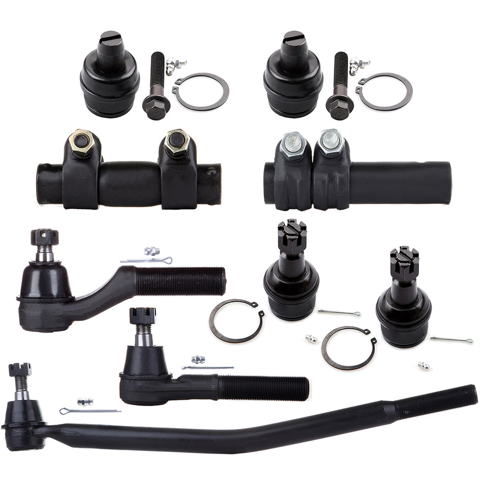 9pc For 1999-2005 Ford E350 Super Duty Front Ball Joints Tie Rods Suspension Kit