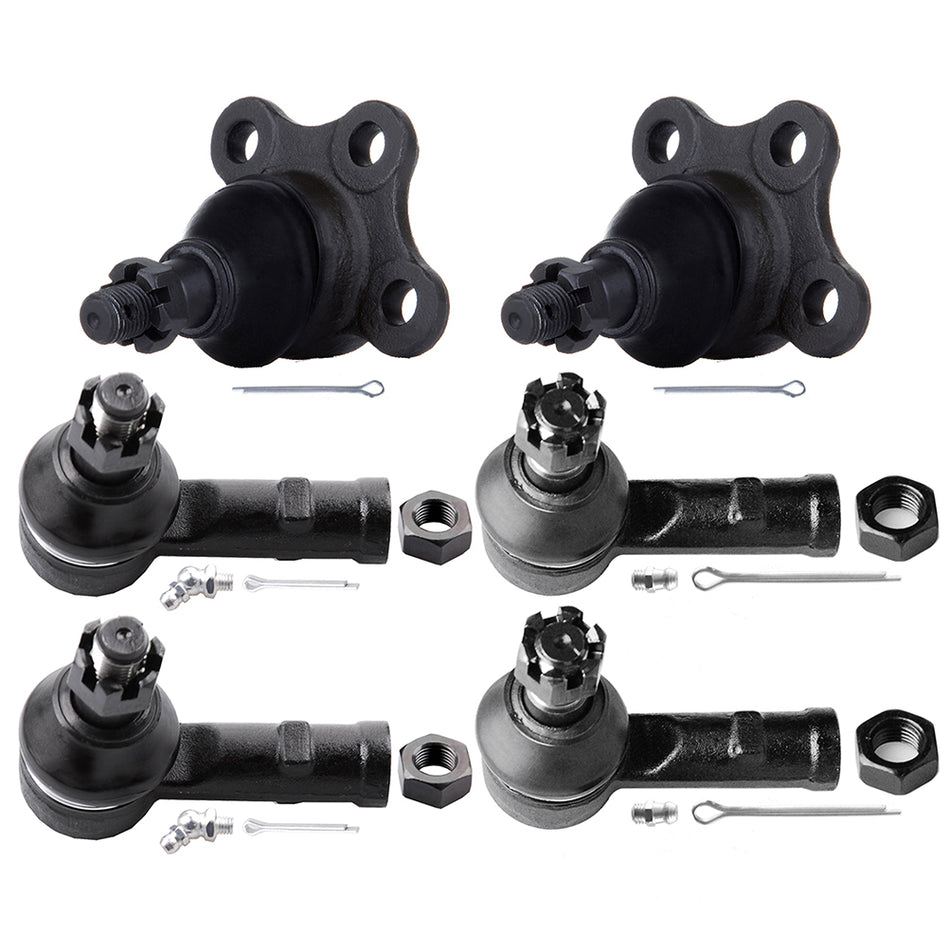 6pcs Fits 1996-1999 Isuzu Acura SLX Front Inner Outer Tie Rods Upper Ball Joint
