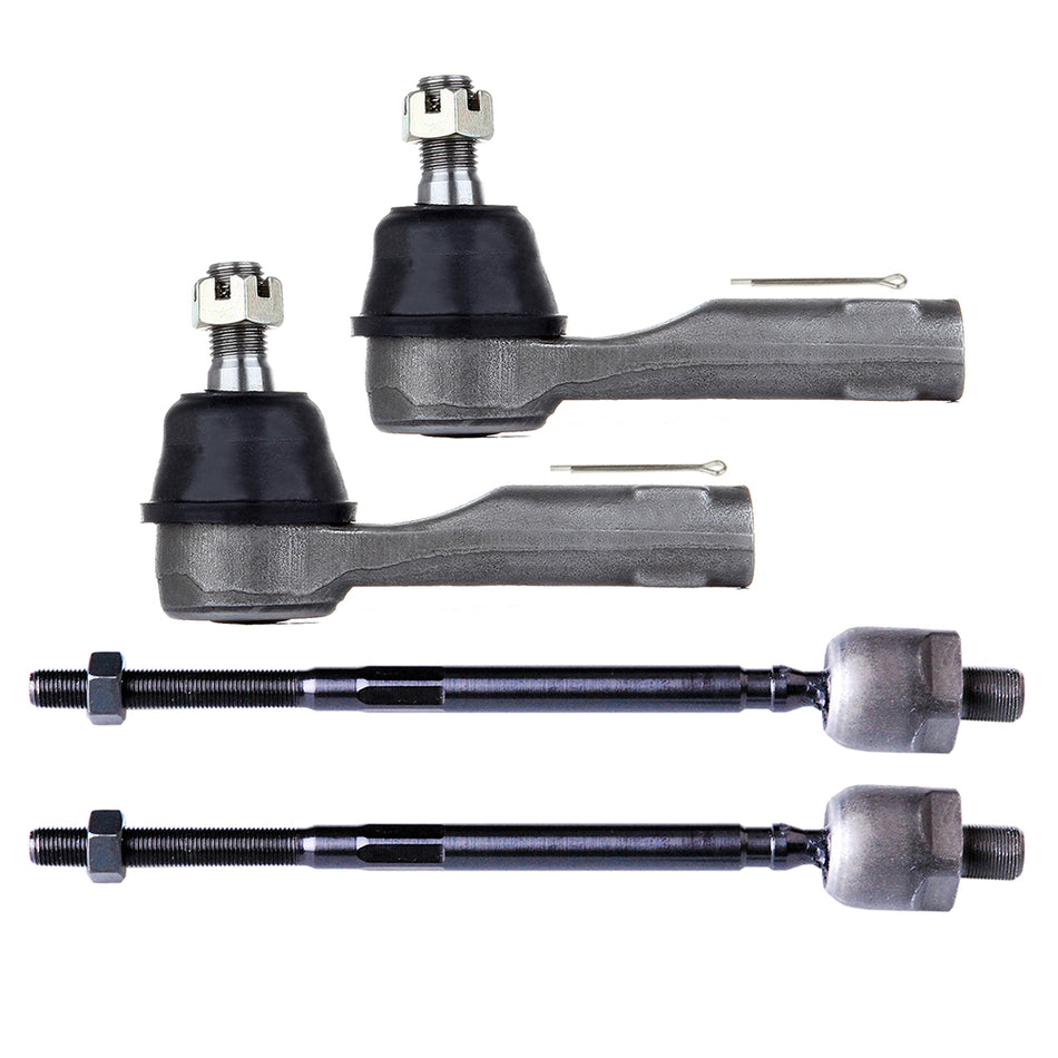 Outer Inner Tie Rod End Kit For 87/89-90 Nissan Sentra 89-94 240SX 4Pcs