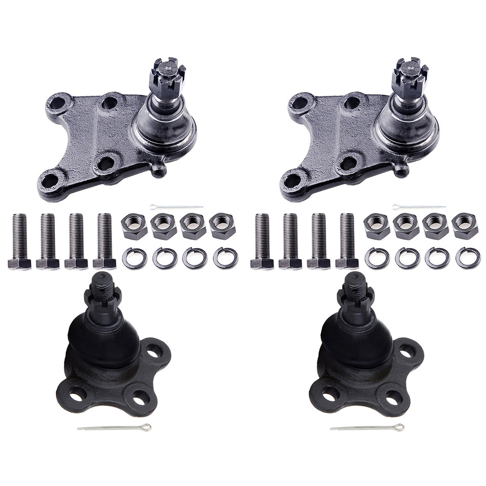 4pcs For 1996-00 01 2002 Honda Passport Front Suspension Upper Lower Ball Joints