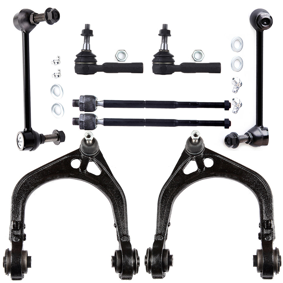 8pcs For 08-10 Dodge Challenger Front Upper Control Arm Tie Rods Suspension Kit